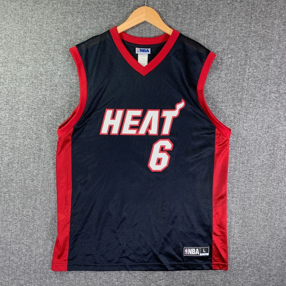 Lebron James Jersey Men Large Miami Heat 2012 Black Adidas NBA Villian Champion